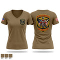 338th MED BDE 31574442 Women's Short Sleeve V-neck Shirt - 1