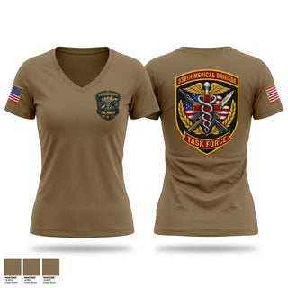 Womens Short Sleeve Vneck Shirt, 338th MED BDE, Army, Teamtime, Team time, sublimation, custom sports apparel, team uniforms, spirit wear, spiritwear, sports uniforms, custom shirts, team store, custom team store, fundraiser sports, apparel fundraiser