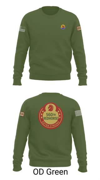 Crew Neck Sweatshirt, 560th Redhorse Unit, , Teamtime, Team time, sublimation, custom sports apparel, team uniforms, spirit wear, spiritwear, sports uniforms, custom shirts, team store, custom team store, fundraiser sports, apparel fundraiser