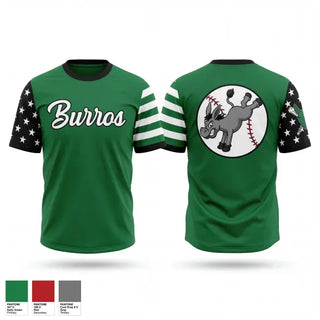 Old School Cotton Feel Shirt, Burros, Baseball, Teamtime, Team time, sublimation, custom sports apparel, team uniforms, spirit wear, spiritwear, sports uniforms, custom shirts, team store, custom team store, fundraiser sports, apparel fundraiser