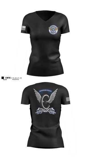 Womens Short Sleeve Vneck Shirt, Windsor PD Traffic Unit, Police, Teamtime, Team time, sublimation, custom sports apparel, team uniforms, spirit wear, spiritwear, sports uniforms, custom shirts, team store, custom team store, fundraiser sports, apparel fundraiser
