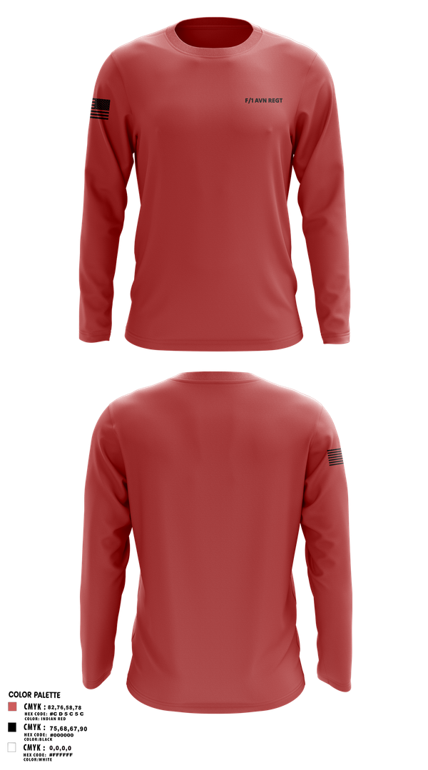 Long Sleeve Performance Shirt, F/1 AVN REGT, , Teamtime, Team time, sublimation, custom sports apparel, team uniforms, spirit wear, spiritwear, sports uniforms, custom shirts, team store, custom team store, fundraiser sports, apparel fundraiser