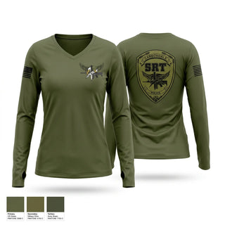 Womens Long Sleeve Vneck Shirt, Special response team, Police, Teamtime, Team time, sublimation, custom sports apparel, team uniforms, spirit wear, spiritwear, sports uniforms, custom shirts, team store, custom team store, fundraiser sports, apparel fundraiser