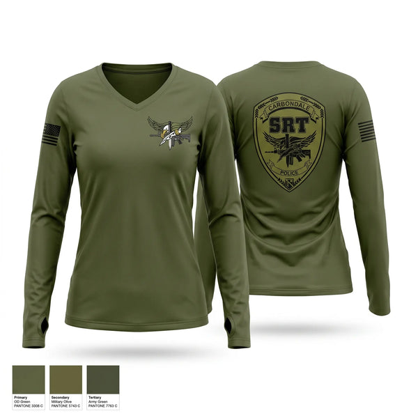 Womens Long Sleeve Vneck Shirt, Special response team, Police, Teamtime, Team time, sublimation, custom sports apparel, team uniforms, spirit wear, spiritwear, sports uniforms, custom shirts, team store, custom team store, fundraiser sports, apparel fundraiser