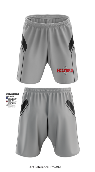 Milford Eagles Pop Warner Football and Cheer 85500081 Athletic Shorts With Pockets - 9
