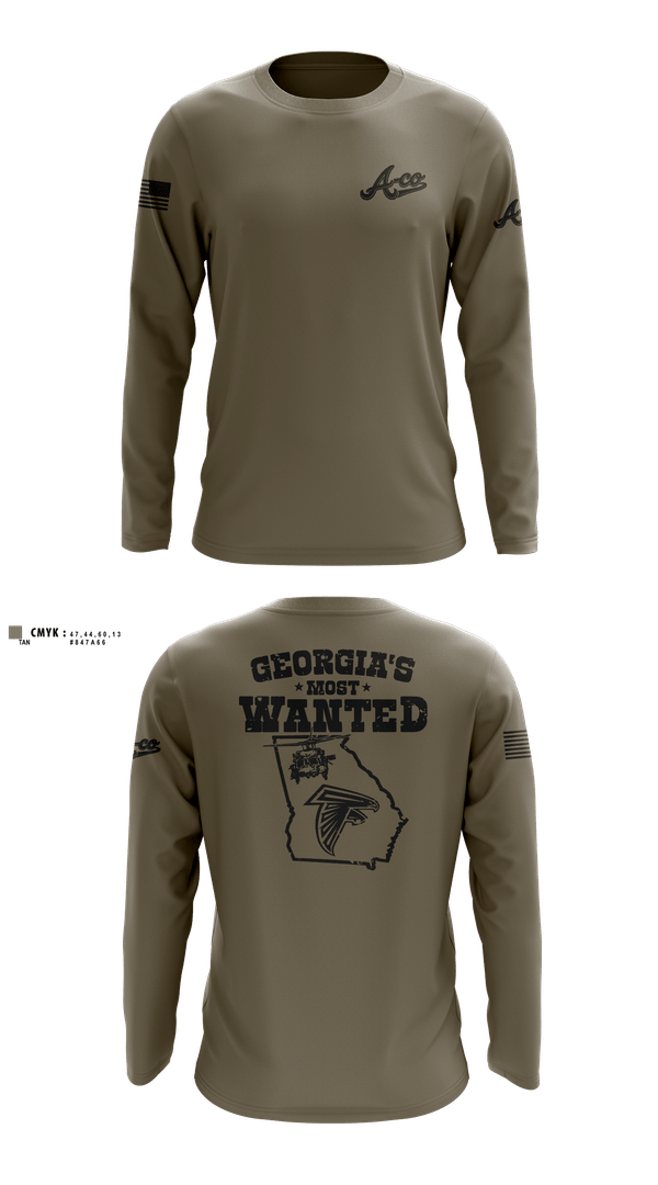 Long Sleeve Performance Shirt, A-Co 1-171, National Guard, Teamtime, Team time, sublimation, custom sports apparel, team uniforms, spirit wear, spiritwear, sports uniforms, custom shirts, team store, custom team store, fundraiser sports, apparel fundraiser