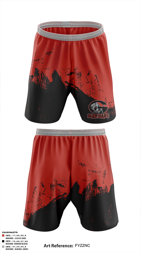 Athletic Shorts With Pockets, Glen Oaks High School Cross Country, Cross Country, Teamtime, Team time, sublimation, custom sports apparel, team uniforms, spirit wear, spiritwear, sports uniforms, custom shirts, team store, custom team store, fundraiser sports, apparel fundraiser