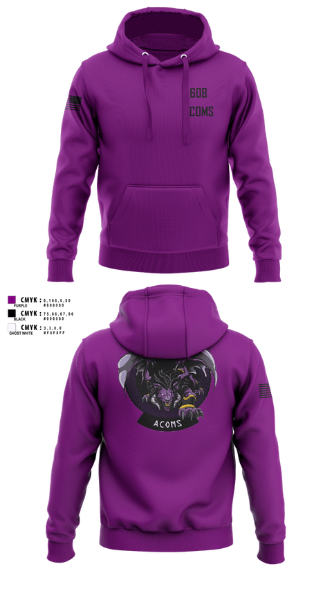 Hoodie, 608 ACOMS, Air Force, Teamtime, Team time, sublimation, custom sports apparel, team uniforms, spirit wear, spiritwear, sports uniforms, custom shirts, team store, custom team store, fundraiser sports, apparel fundraiser