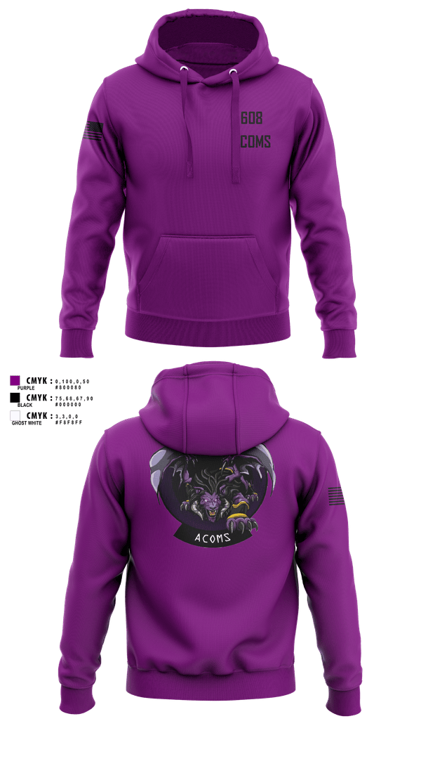 Hoodie, 608 ACOMS, Air Force, Teamtime, Team time, sublimation, custom sports apparel, team uniforms, spirit wear, spiritwear, sports uniforms, custom shirts, team store, custom team store, fundraiser sports, apparel fundraiser