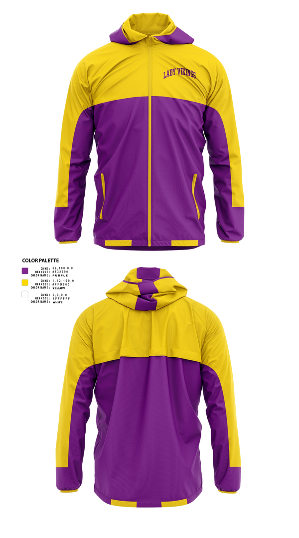 Windbreaker, Lady Vikings, Softball, Teamtime, Team time, sublimation, custom sports apparel, team uniforms, spirit wear, spiritwear, sports uniforms, custom shirts, team store, custom team store, fundraiser sports, apparel fundraiser