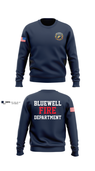 Crew Neck Sweatshirt, Bluewell Volunteer Fire Department, Fire Department, Teamtime, Team time, sublimation, custom sports apparel, team uniforms, spirit wear, spiritwear, sports uniforms, custom shirts, team store, custom team store, fundraiser sports, apparel fundraiser