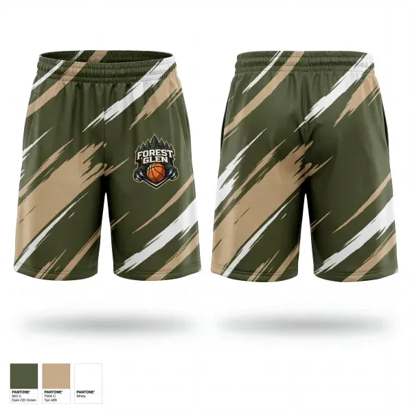 Mens Reversible Basketball Shorts, Forest Glen, Men's Basketball, Teamtime, Team time, sublimation, custom sports apparel, team uniforms, spirit wear, spiritwear, sports uniforms, custom shirts, team store, custom team store, fundraiser sports, apparel fundraiser