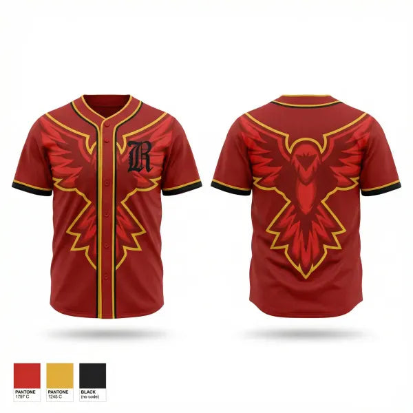 Full Button Baseball Jersey, RedHawks, Baseball, Teamtime, Team time, sublimation, custom sports apparel, team uniforms, spirit wear, spiritwear, sports uniforms, custom shirts, team store, custom team store, fundraiser sports, apparel fundraiser