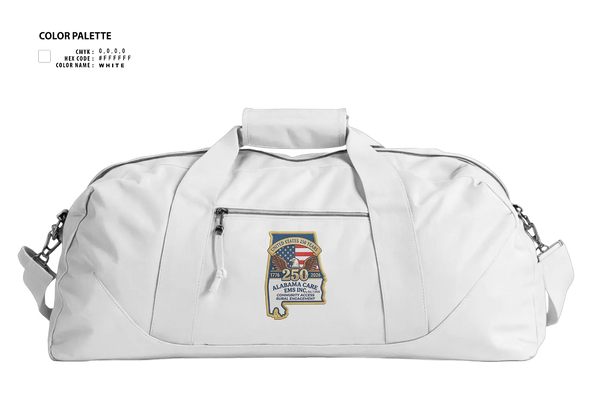 Duffle Bag, Alabama CARE EMS Inc., EMS/EMT, Teamtime, Team time, sublimation, custom sports apparel, team uniforms, spirit wear, spiritwear, sports uniforms, custom shirts, team store, custom team store, fundraiser sports, apparel fundraiser