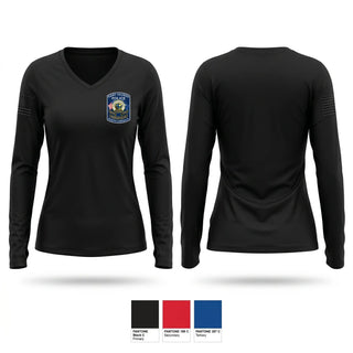 Womens Long Sleeve Vneck Shirt, St. George police dept, Police, Teamtime, Team time, sublimation, custom sports apparel, team uniforms, spirit wear, spiritwear, sports uniforms, custom shirts, team store, custom team store, fundraiser sports, apparel fundraiser