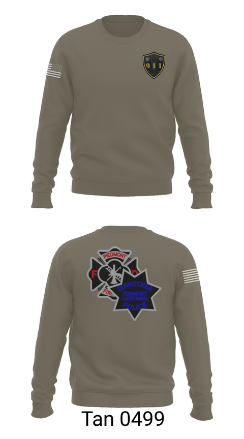 Crew Neck Sweatshirt, Piedmont Dispatchers, Fire Department, Teamtime, Team time, sublimation, custom sports apparel, team uniforms, spirit wear, spiritwear, sports uniforms, custom shirts, team store, custom team store, fundraiser sports, apparel fundraiser