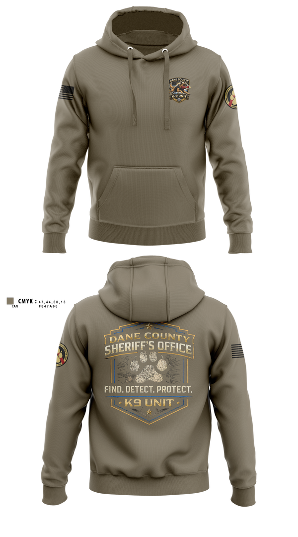 Hoodie, Dane County K9, Police, Teamtime, Team time, sublimation, custom sports apparel, team uniforms, spirit wear, spiritwear, sports uniforms, custom shirts, team store, custom team store, fundraiser sports, apparel fundraiser