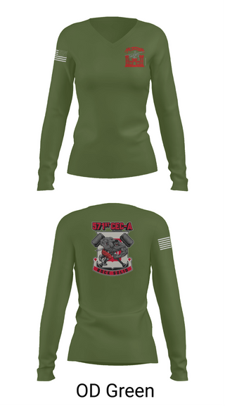 Womens Long Sleeve Vneck Shirt, 571st CEC-A, , Teamtime, Team time, sublimation, custom sports apparel, team uniforms, spirit wear, spiritwear, sports uniforms, custom shirts, team store, custom team store, fundraiser sports, apparel fundraiser