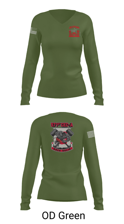 571st CEC-A 52010790 Women's Long Sleeve V-neck Shirt - 57