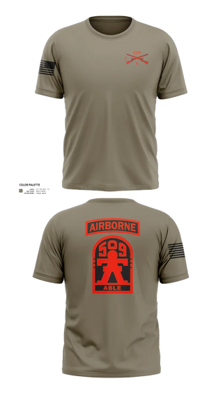 Old School Cotton Feel Shirt, 3-509th Parachute Infantry BN Able Nation, , Teamtime, Team time, sublimation, custom sports apparel, team uniforms, spirit wear, spiritwear, sports uniforms, custom shirts, team store, custom team store, fundraiser sports, apparel fundraiser