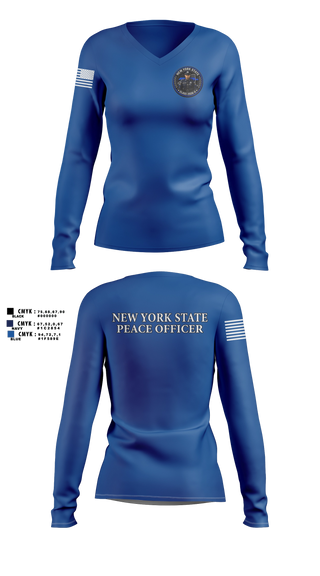 Womens Long Sleeve Vneck Shirt, NY State Peace Officer Class 2026-11, Police, Teamtime, Team time, sublimation, custom sports apparel, team uniforms, spirit wear, spiritwear, sports uniforms, custom shirts, team store, custom team store, fundraiser sports, apparel fundraiser