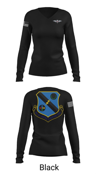 Womens Long Sleeve Vneck Shirt, 93rd AGOW, , Teamtime, Team time, sublimation, custom sports apparel, team uniforms, spirit wear, spiritwear, sports uniforms, custom shirts, team store, custom team store, fundraiser sports, apparel fundraiser