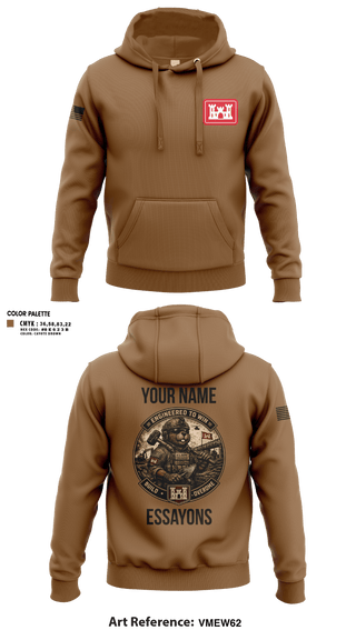Hoodie, 279 EN DET, Army, Teamtime, Team time, sublimation, custom sports apparel, team uniforms, spirit wear, spiritwear, sports uniforms, custom shirts, team store, custom team store, fundraiser sports, apparel fundraiser