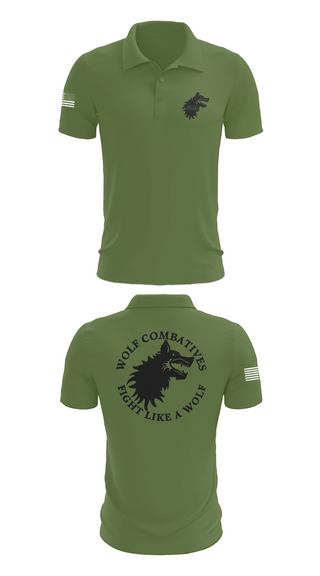 Short Sleeve Performance Polo, Wolf Combatives, Army, Teamtime, Team time, sublimation, custom sports apparel, team uniforms, spirit wear, spiritwear, sports uniforms, custom shirts, team store, custom team store, fundraiser sports, apparel fundraiser