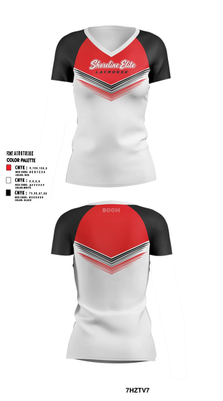 Womens Short Sleeve Vneck Shirt, Shoreline Elite, Men's Lacrosse, Teamtime, Team time, sublimation, custom sports apparel, team uniforms, spirit wear, spiritwear, sports uniforms, custom shirts, team store, custom team store, fundraiser sports, apparel fundraiser