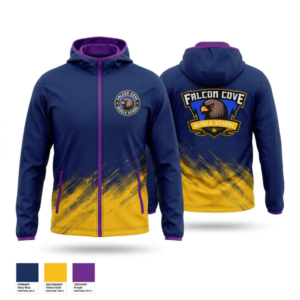 Windbreaker, Falcon cove  cross country, Cross Country, Teamtime, Team time, sublimation, custom sports apparel, team uniforms, spirit wear, spiritwear, sports uniforms, custom shirts, team store, custom team store, fundraiser sports, apparel fundraiser