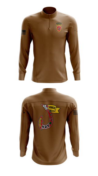 Quarter Zip Jacket, H2F, 2nd Mobile Brigade, 25th Infantry Division, Army, Teamtime, Team time, sublimation, custom sports apparel, team uniforms, spirit wear, spiritwear, sports uniforms, custom shirts, team store, custom team store, fundraiser sports, apparel fundraiser