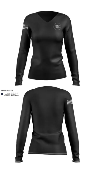 Womens Long Sleeve Vneck Shirt, Bartlesville Police Department, Police, Teamtime, Team time, sublimation, custom sports apparel, team uniforms, spirit wear, spiritwear, sports uniforms, custom shirts, team store, custom team store, fundraiser sports, apparel fundraiser