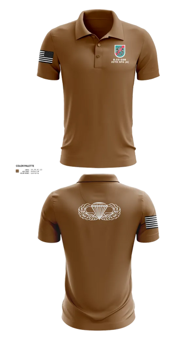 B.CO GSB 20th SFG(A) 63112817 Short Sleeve Performance Polo - 101