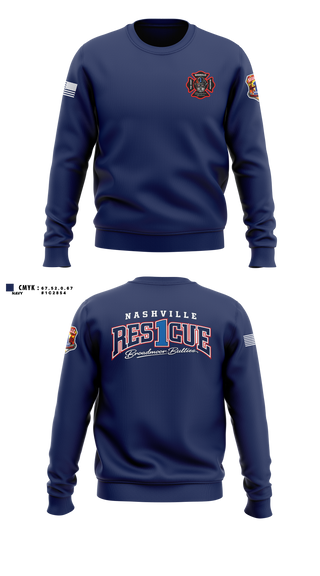 Crew Neck Sweatshirt, RESCUE 1, Fire Department, Teamtime, Team time, sublimation, custom sports apparel, team uniforms, spirit wear, spiritwear, sports uniforms, custom shirts, team store, custom team store, fundraiser sports, apparel fundraiser