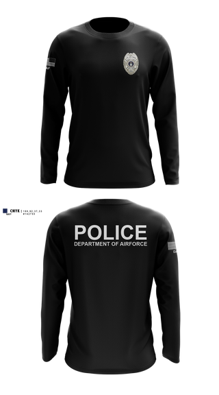 Long Sleeve Performance Shirt, DEPARTMENT OF AIRFORCE, Police, Teamtime, Team time, sublimation, custom sports apparel, team uniforms, spirit wear, spiritwear, sports uniforms, custom shirts, team store, custom team store, fundraiser sports, apparel fundraiser