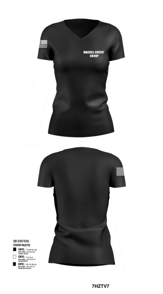 Womens Short Sleeve Vneck Shirt, MacDill Chiefs' Group, , Teamtime, Team time, sublimation, custom sports apparel, team uniforms, spirit wear, spiritwear, sports uniforms, custom shirts, team store, custom team store, fundraiser sports, apparel fundraiser