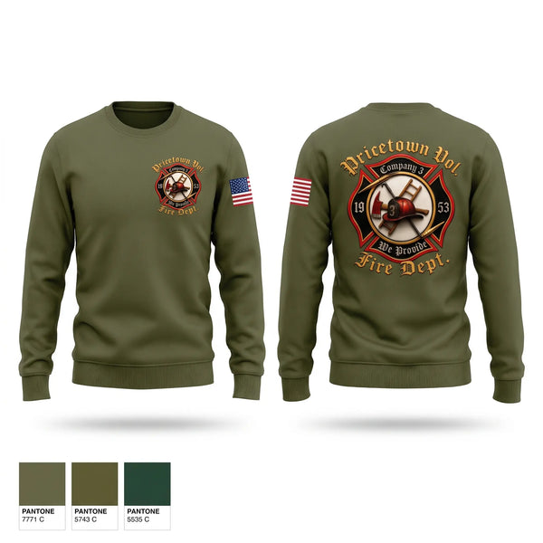 Crew Neck Sweatshirt, Co 3, Fire Department, Teamtime, Team time, sublimation, custom sports apparel, team uniforms, spirit wear, spiritwear, sports uniforms, custom shirts, team store, custom team store, fundraiser sports, apparel fundraiser