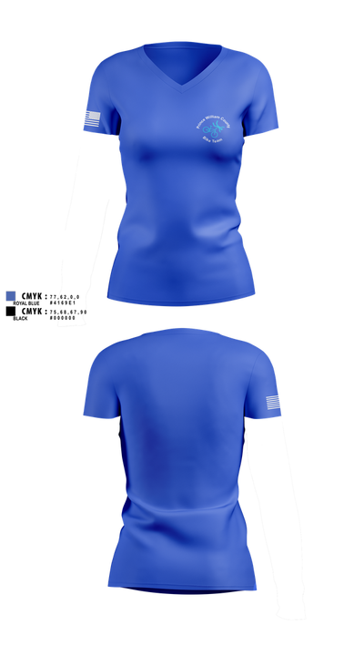 Prince William Bike Team 23723896 Women's Short Sleeve V-neck Shirt - 2
