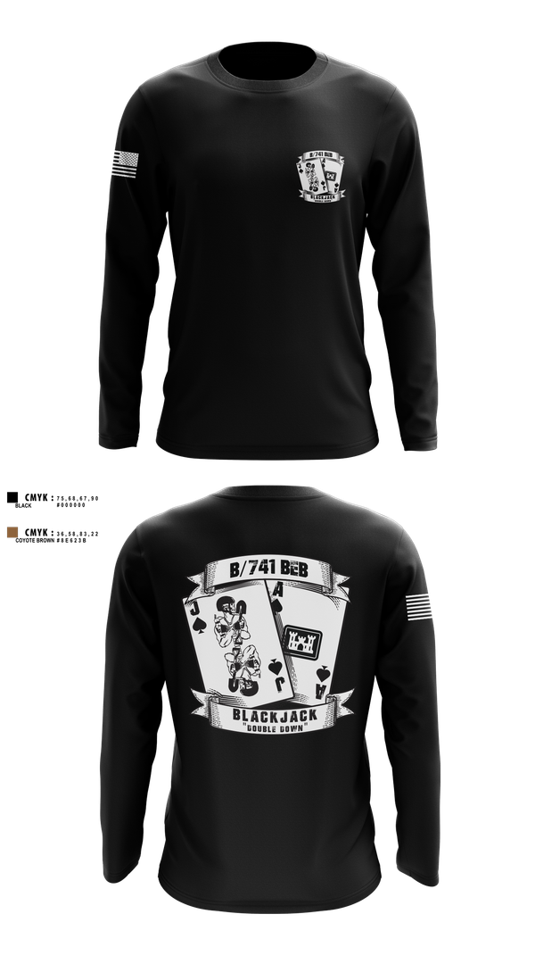 Long Sleeve Performance Shirt, B/741BEB, Army, Teamtime, Team time, sublimation, custom sports apparel, team uniforms, spirit wear, spiritwear, sports uniforms, custom shirts, team store, custom team store, fundraiser sports, apparel fundraiser