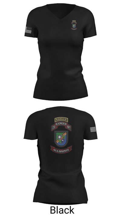 3rd/75th Ranger Regiment 63467571 Women's Short Sleeve V-neck Shirt - 28