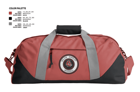 Duffle Bag, Salina Diablos Baseball, Baseball, Teamtime, Team time, sublimation, custom sports apparel, team uniforms, spirit wear, spiritwear, sports uniforms, custom shirts, team store, custom team store, fundraiser sports, apparel fundraiser