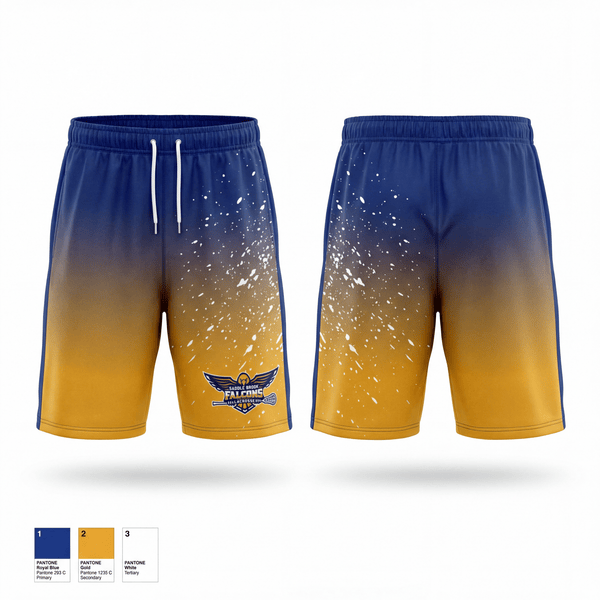 Athletic Shorts With Pockets, Saddle Brook Falcons Lacrosse, Men's Lacrosse, Teamtime, Team time, sublimation, custom sports apparel, team uniforms, spirit wear, spiritwear, sports uniforms, custom shirts, team store, custom team store, fundraiser sports, apparel fundraiser