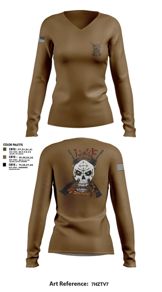 Women's Long Sleeve Vneck Shirt, Range Company, Marines, Teamtime, Team time, sublimation, custom sports apparel, team uniforms, spirit wear, spiritwear, sports uniforms, custom shirts, team store, custom team store, fundraiser sports, apparel fundraiser