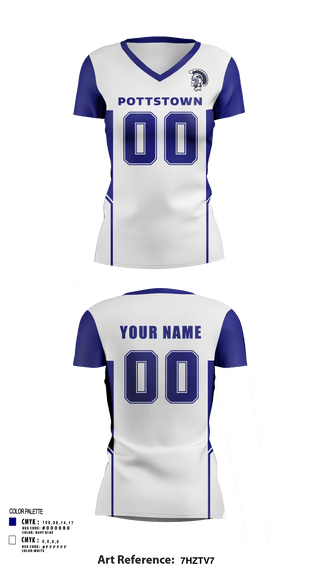 Women's Short Sleeve Vneck Shirt, Pottstown High School Volleyball, Women's Volleyball, Teamtime, Team time, sublimation, custom sports apparel, team uniforms, spirit wear, spiritwear, sports uniforms, custom shirts, team store, custom team store, fundraiser sports, apparel fundraiser
