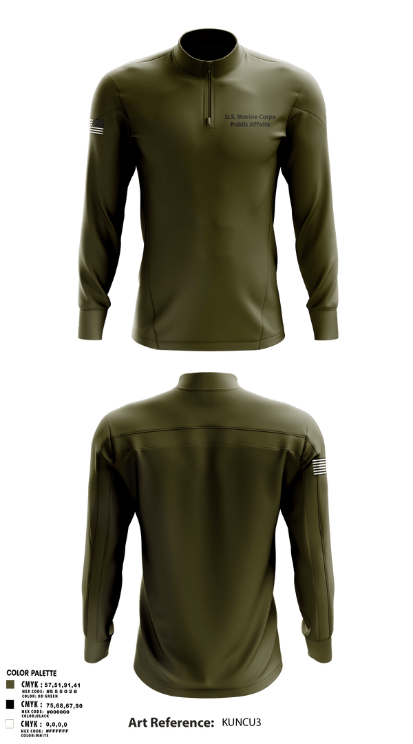Quarter Zip Jacket, MCRDPI COMMSTRAT, Marines, Teamtime, Team time, sublimation, custom sports apparel, team uniforms, spirit wear, spiritwear, sports uniforms, custom shirts, team store, custom team store, fundraiser sports, apparel fundraiser