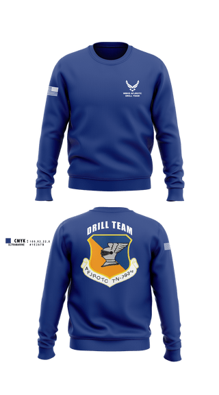 Crew Neck Sweatshirt, WBHS AFJROTC, Air Force, Teamtime, Team time, sublimation, custom sports apparel, team uniforms, spirit wear, spiritwear, sports uniforms, custom shirts, team store, custom team store, fundraiser sports, apparel fundraiser