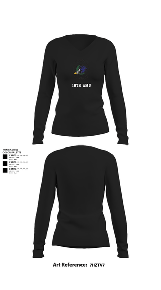 Women's Long Sleeve Vneck Shirt, 16th amu, Air Force, Teamtime, Team time, sublimation, custom sports apparel, team uniforms, spirit wear, spiritwear, sports uniforms, custom shirts, team store, custom team store, fundraiser sports, apparel fundraiser