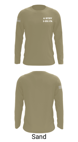 Long Sleeve Performance Shirt, A BTRY 1-151 FA, National Guard, Teamtime, Team time, sublimation, custom sports apparel, team uniforms, spirit wear, spiritwear, sports uniforms, custom shirts, team store, custom team store, fundraiser sports, apparel fundraiser
