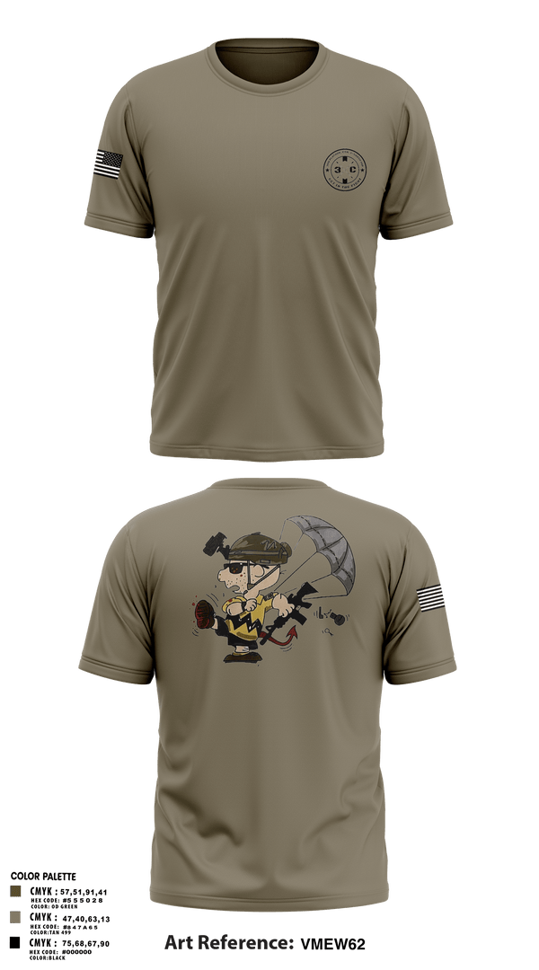 Short Sleeve Performance Shirt, 3rd Platoon, CCo, 1-508th PIR, , Teamtime, Team time, sublimation, custom sports apparel, team uniforms, spirit wear, spiritwear, sports uniforms, custom shirts, team store, custom team store, fundraiser sports, apparel fundraiser