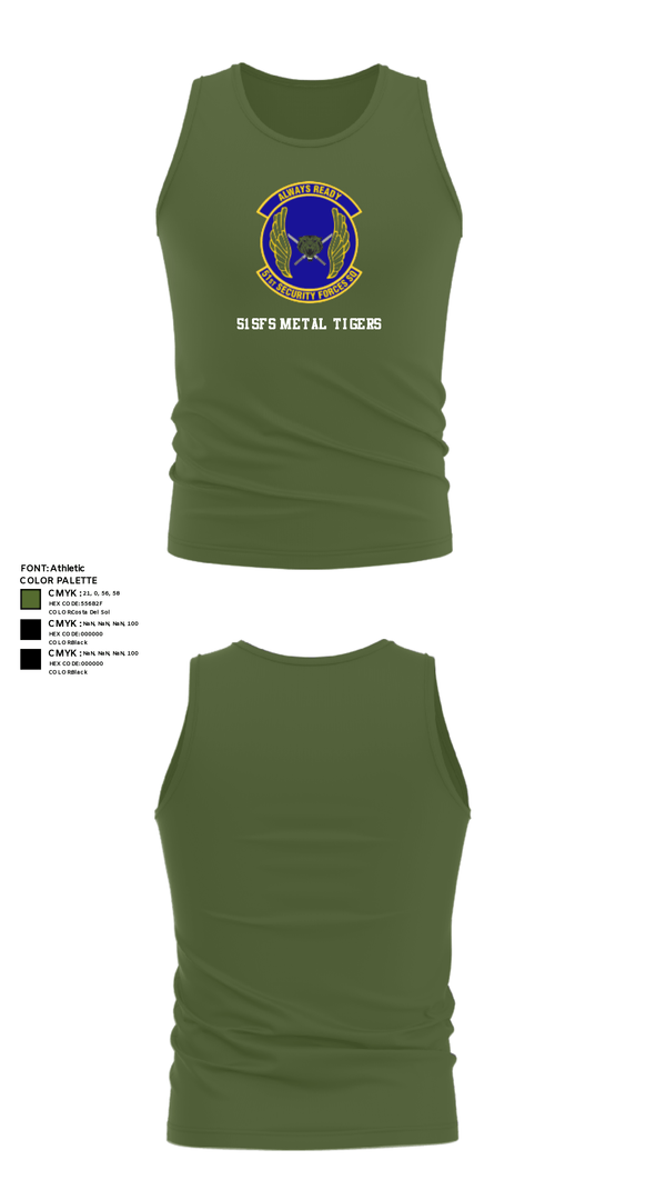 Tank Top, 51SFS Metal Tigers, Air Force, Teamtime, Team time, sublimation, custom sports apparel, team uniforms, spirit wear, spiritwear, sports uniforms, custom shirts, team store, custom team store, fundraiser sports, apparel fundraiser